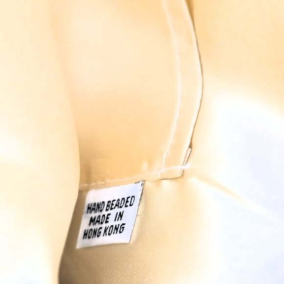 Vintage Hand Beaded Gold and Black Evening Retro Handbag with Handles - 1930s - Picture 5 of 7